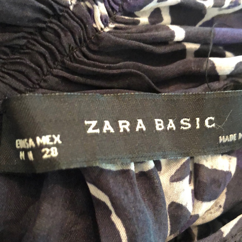 Zara Black and Purple Floral Blouse - Picture 7 of 14